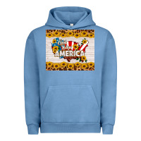 Pigment Pebble Blue god bless america Urban Hoodie - HRA Design Shop
