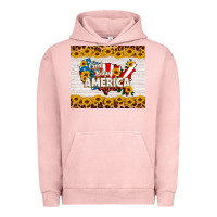 Pigment Salmon god bless america Urban Hoodie - HRA Design Shop