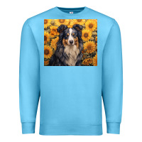 Ocean Blue australian shepherd Premium Sweatshirt - Unal Design