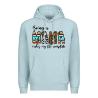 Blue Mist being mama makes my life complate Premium Hoodie - CowhideDigitalArt