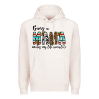 Pale Pink being mama makes my life complate Premium Hoodie - CowhideDigitalArt