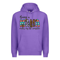 Purple being mama makes my life complate Premium Hoodie - CowhideDigitalArt