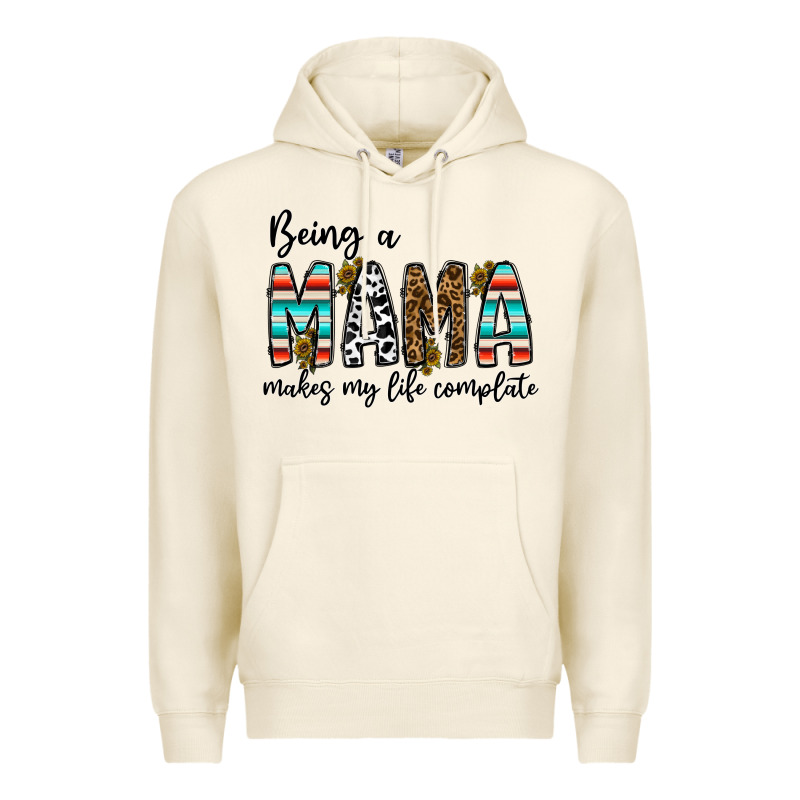 Being Mama Makes My Life Complate Premium Hoodie by CowhideDigitalArt | Teevron