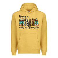 Antique Gold being mama makes my life complate Premium Hoodie - CowhideDigitalArt