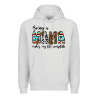 Dove Grey being mama makes my life complate Premium Hoodie - CowhideDigitalArt