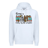 White being mama makes my life complate Premium Hoodie - CowhideDigitalArt
