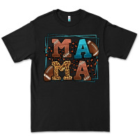 Black American Football Mama Mother's Day Premium Tee - LillyAllenDesigns