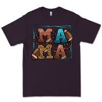 Plum American Football Mama Mother's Day Premium Tee - LillyAllenDesigns