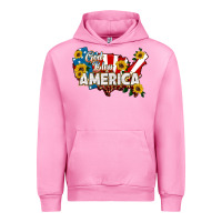 Fuchsia Pink god bless america Urban Hoodie - HRA Design Shop