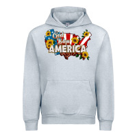 Heather Grey god bless america Urban Hoodie - HRA Design Shop