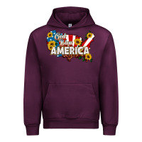 Mauve Wine god bless america Urban Hoodie - HRA Design Shop