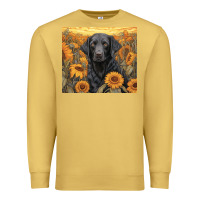Antique Gold black lab Premium Sweatshirt - Unal Design
