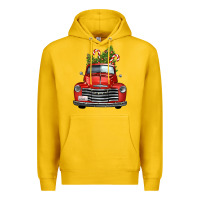 Lemon christmas trees truck Premium Hoodie - FaDigitalArtStudio
