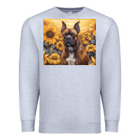 Heather Grey boxer dog Premium Sweatshirt - Unal Design