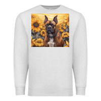 Oatmeal Heather boxer dog Premium Sweatshirt - Unal Design
