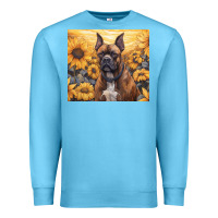 Ocean Blue boxer dog Premium Sweatshirt - Unal Design