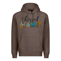 Coffee blessed mama Premium Hoodie - CowhideDigitalArt