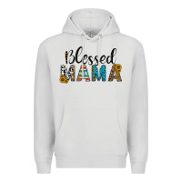 Dove Grey blessed mama Premium Hoodie - CowhideDigitalArt
