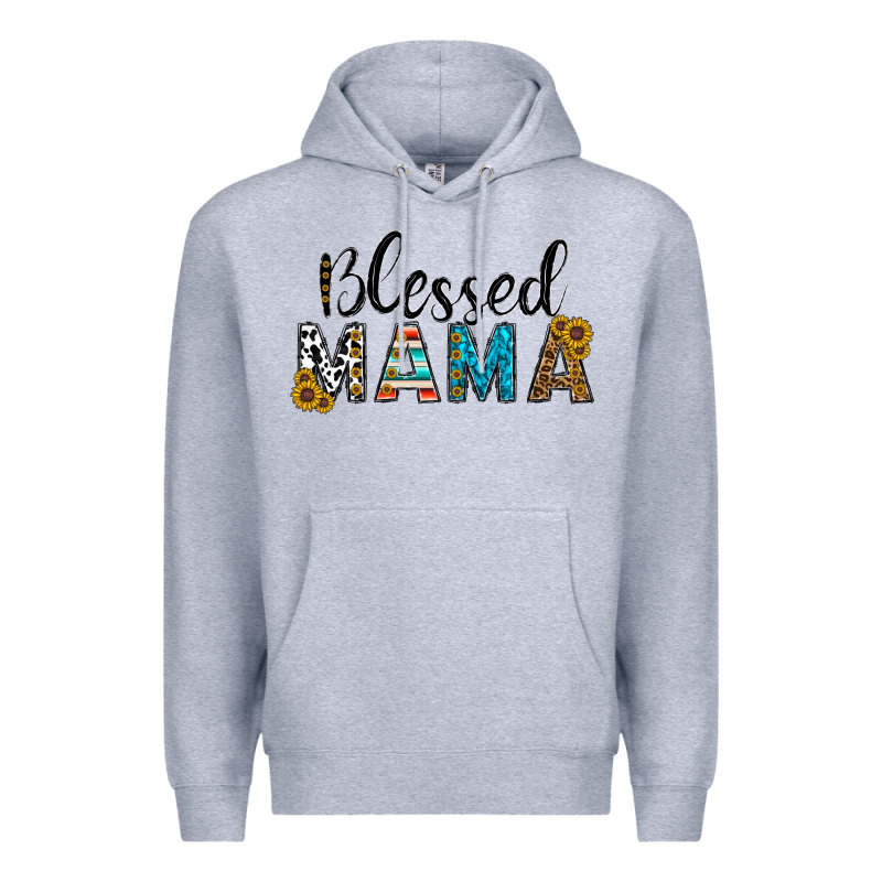 Blessed Mama Premium Hoodie by CowhideDigitalArt | Teevron