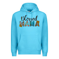 Ocean Blue blessed mama Premium Hoodie - CowhideDigitalArt