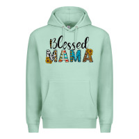 Seafoam blessed mama Premium Hoodie - CowhideDigitalArt