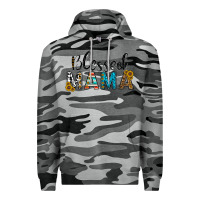 Slate Camo blessed mama Premium Hoodie - CowhideDigitalArt
