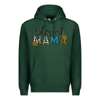 Sports Green blessed mama Premium Hoodie - CowhideDigitalArt