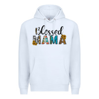 White blessed mama Premium Hoodie - CowhideDigitalArt