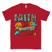 Red Faith It Till You Make It Classic Tee - BundleAndBundleShop