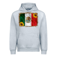 Heather Grey mexico flag background Urban Hoodie - HRA Design Shop