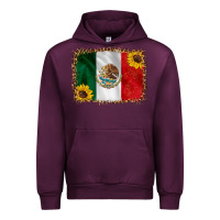 Mauve Wine mexico flag background Urban Hoodie - HRA Design Shop