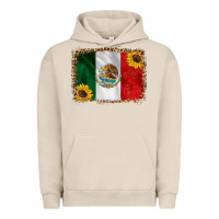 Pigment French Oak mexico flag background Urban Hoodie - HRA Design Shop