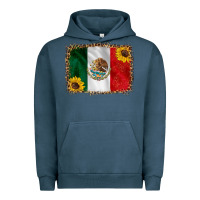 Pigment Midnight Navy mexico flag background Urban Hoodie - HRA Design Shop