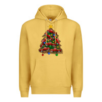 Antique Gold christmas truck tree Premium Hoodie - FaDigitalArtStudio