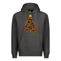Charcoal Heather christmas truck tree Premium Hoodie - FaDigitalArtStudio