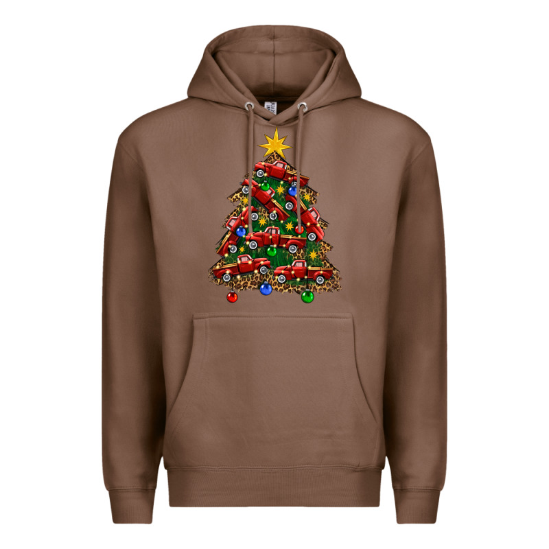 Christmas Truck Tree Premium Hoodie by FaDigitalArtStudio | Teevron
