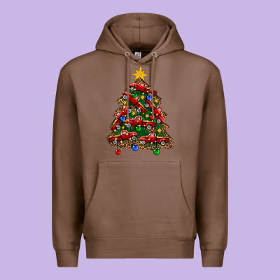 Christmas Truck Tree Premium Hoodie Designed By Fadigitalartstudio