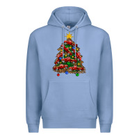 Colony Blue christmas truck tree Premium Hoodie - FaDigitalArtStudio