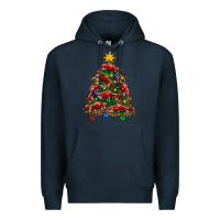 Navy christmas truck tree Premium Hoodie - FaDigitalArtStudio