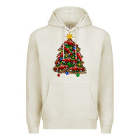 Oatmeal Heather christmas truck tree Premium Hoodie - FaDigitalArtStudio