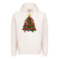 Pale Pink christmas truck tree Premium Hoodie - FaDigitalArtStudio