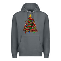 Rock christmas truck tree Premium Hoodie - FaDigitalArtStudio