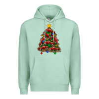Seafoam christmas truck tree Premium Hoodie - FaDigitalArtStudio