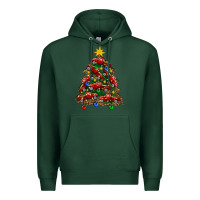 Sports Green christmas truck tree Premium Hoodie - FaDigitalArtStudio