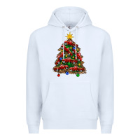 White christmas truck tree Premium Hoodie - FaDigitalArtStudio