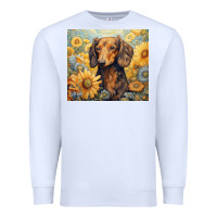 White dachshund Premium Sweatshirt - Unal Design