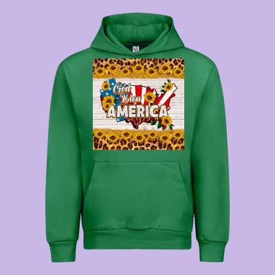 God Bless America Square Coaster Urban Hoodie Designed By Hra Design Shop