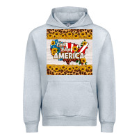 Heather Grey god bless america square coaster Urban Hoodie - HRA Design Shop