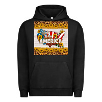 Pigment Black god bless america square coaster Urban Hoodie - HRA Design Shop
