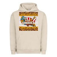 Pigment French Oak god bless america square coaster Urban Hoodie - HRA Design Shop